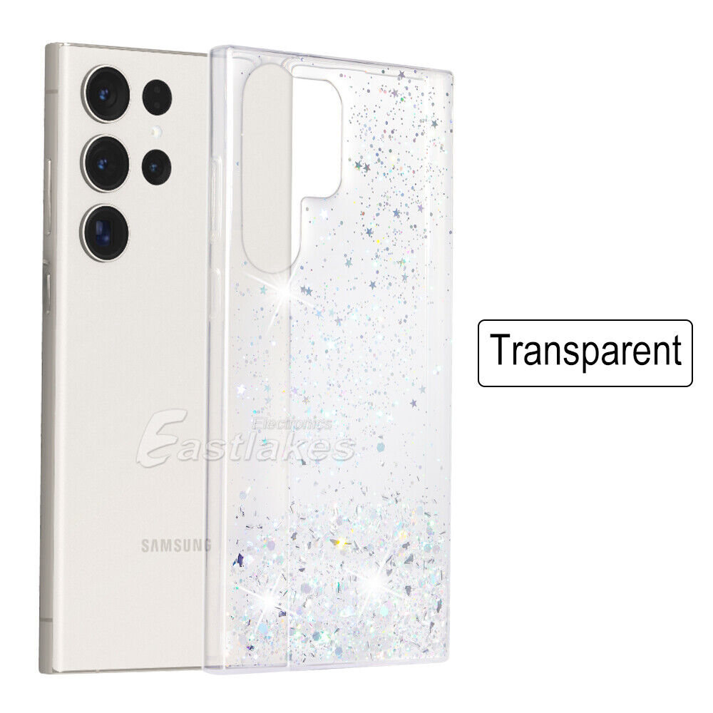 Gradient Glitter Clear Silicone Case for Samsung Galaxy S23 S22 S21 S20 - Eastlakes Electronics
