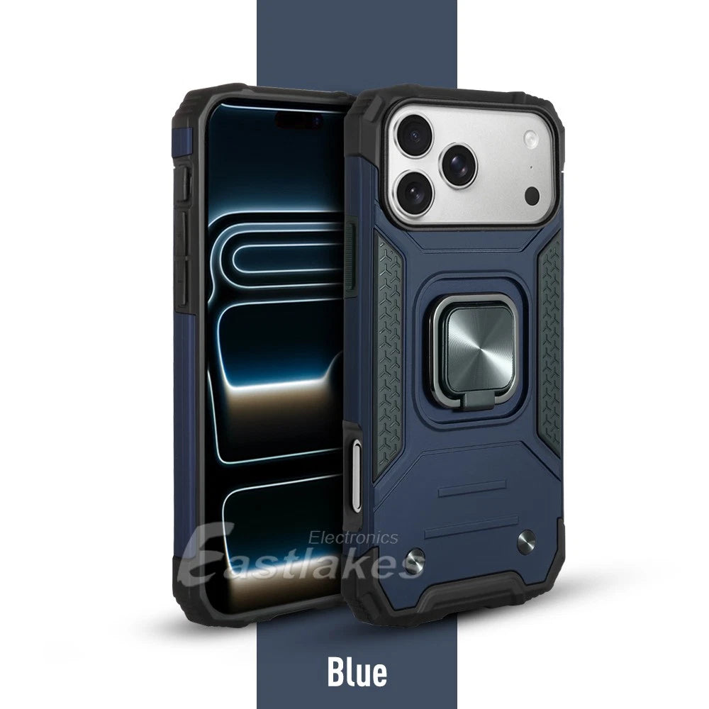 Apple iPhone 17 Pro Max Air Case Heavy Duty Magnetic Ring Holder Blue