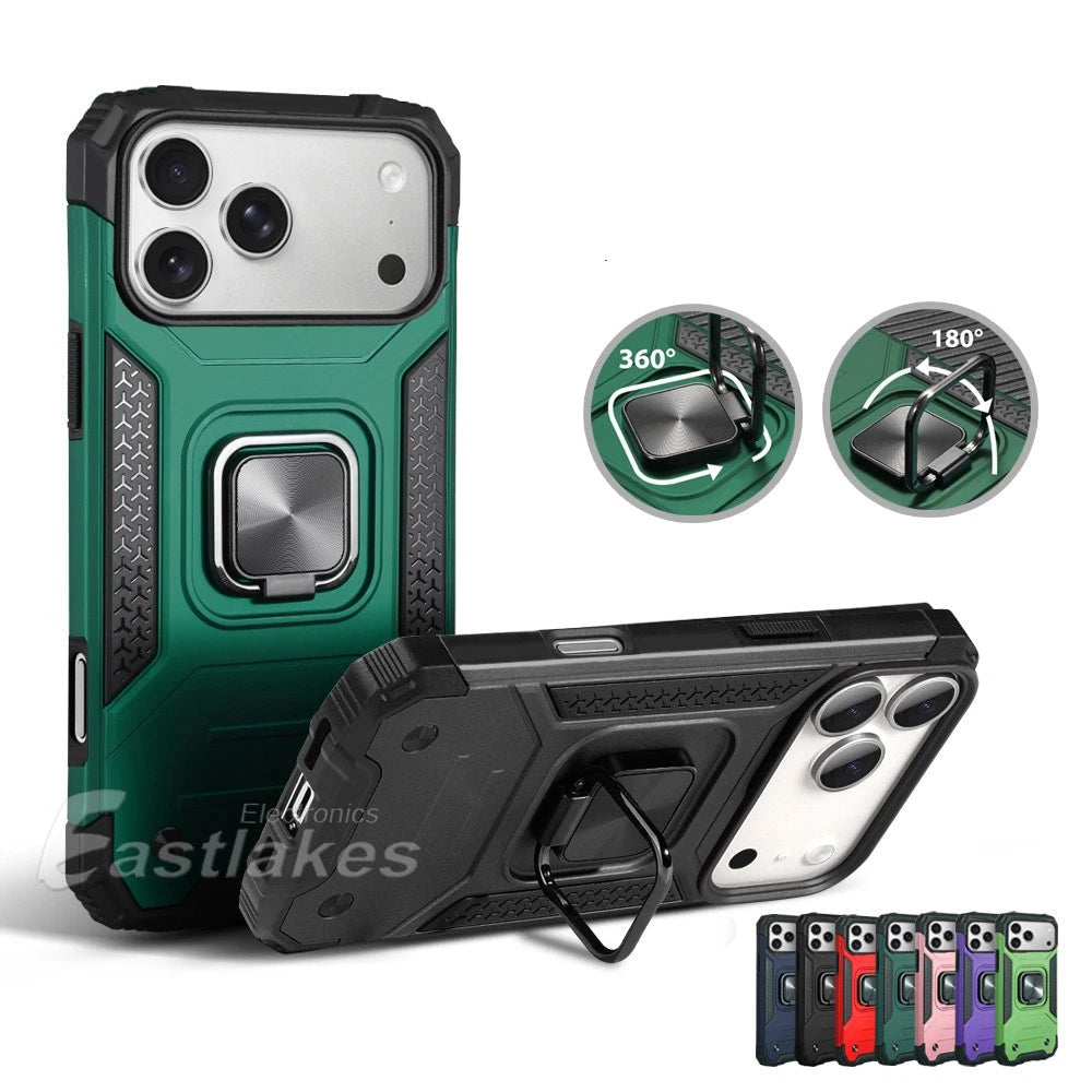 Shock Resistant Ring Holder Case iPhone 17 Pro Max Air - Eastlakes Electronics