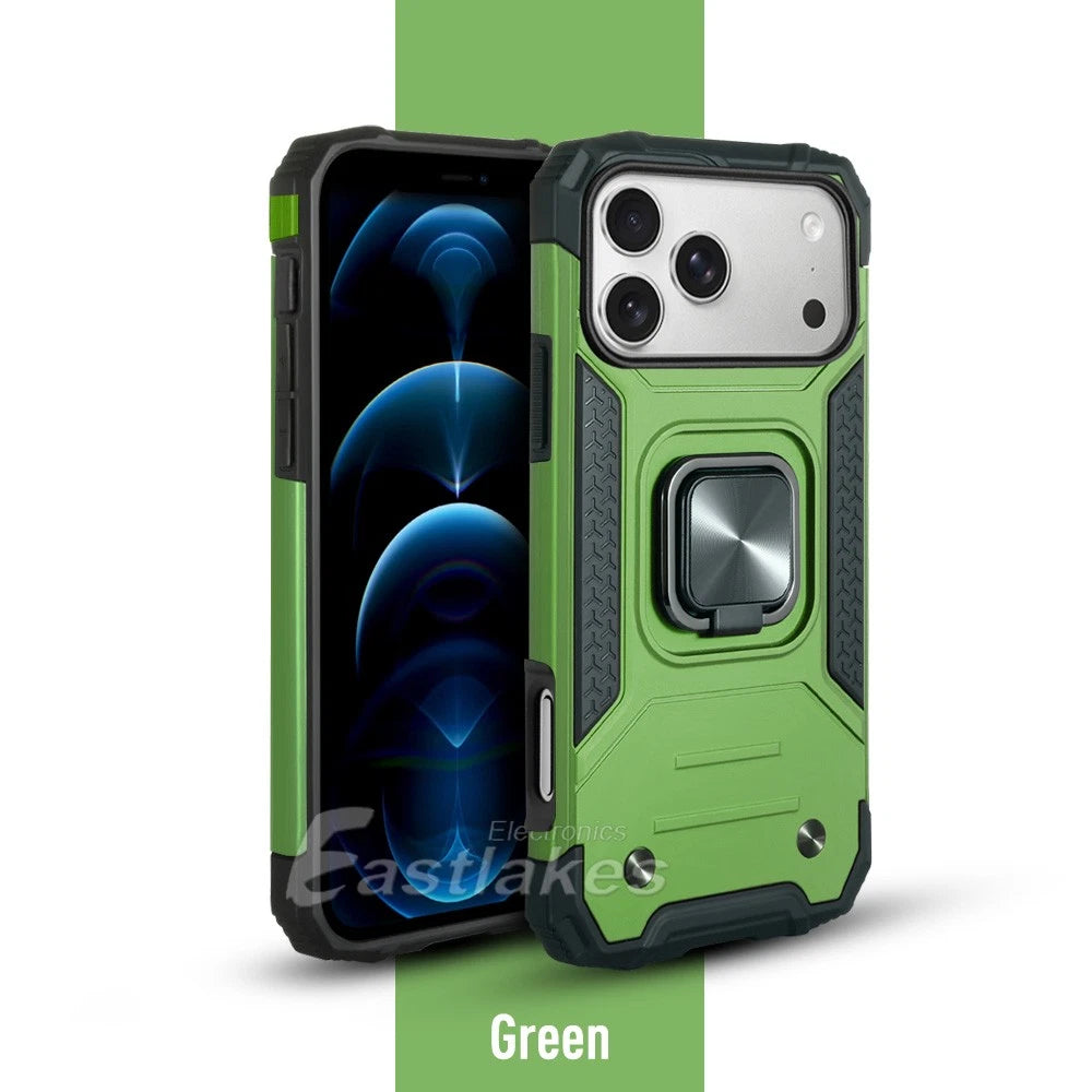 Apple iPhone 17 Pro Max Air Case Heavy Duty Magnetic Ring Holder Light Green
