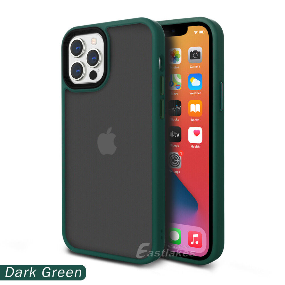 Matte Silicone Bumper Case for iPhone 12 Pro Max mini Green - Eastlakes Electronics