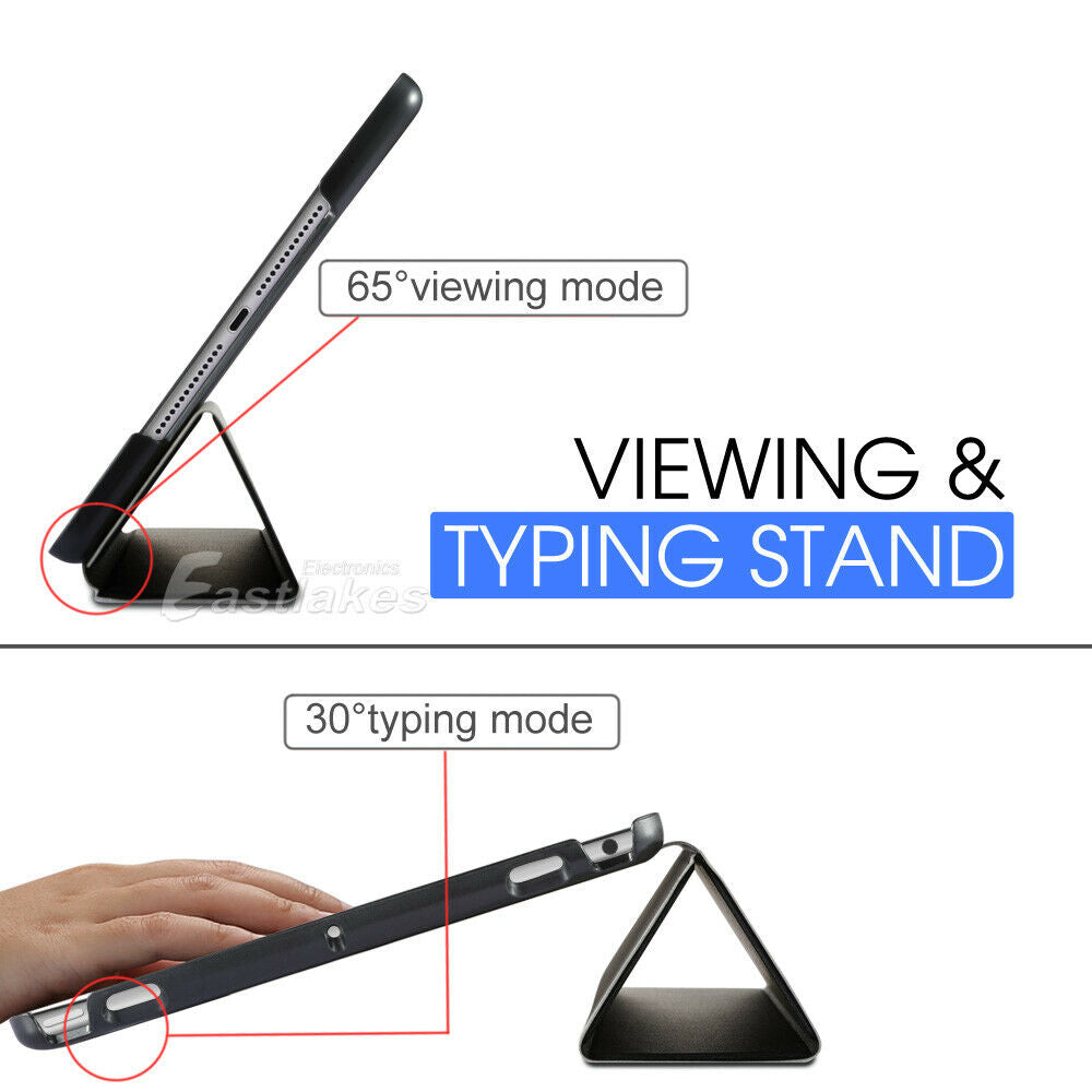 Leather TriFold Smart Stand Cover for iPad Air Pro 10.2 10.5 11 - Eastlakes Electronics