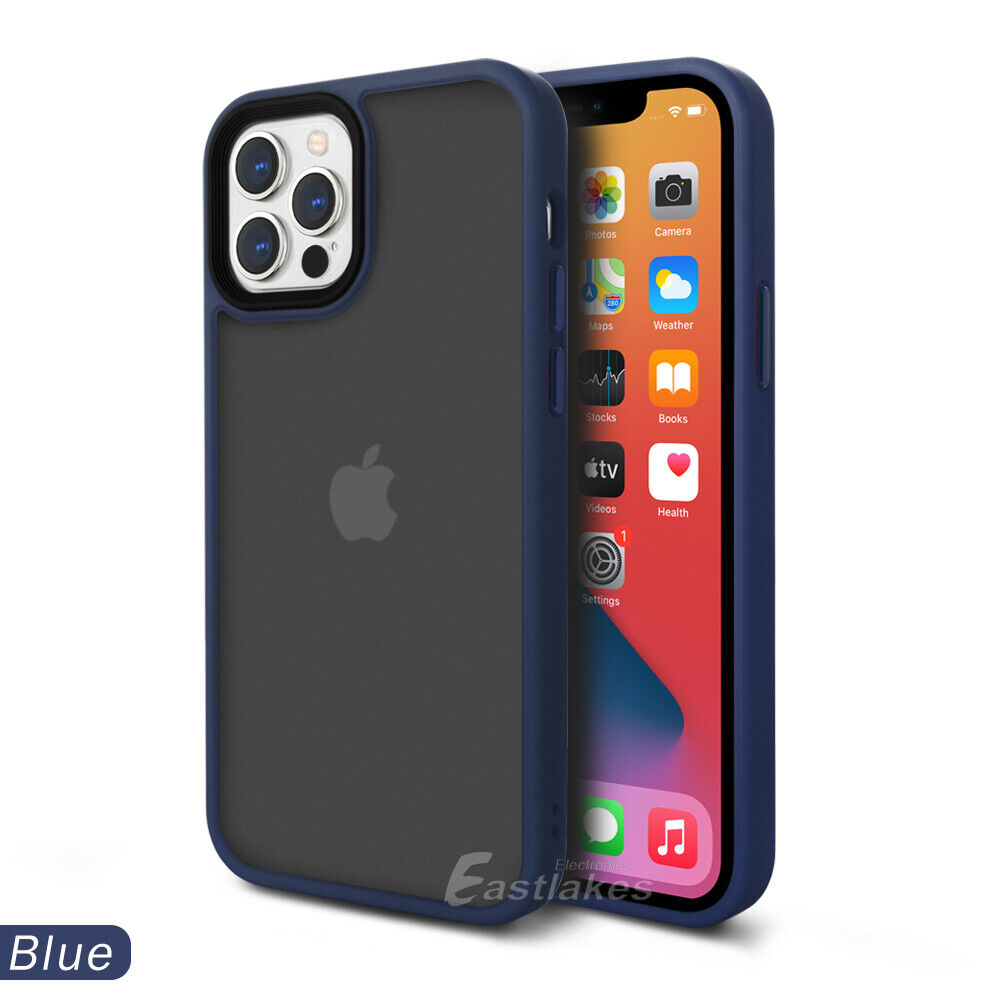Matte Silicone Bumper Case for iPhone 12 Pro Max mini Blue - Eastlakes Electronics