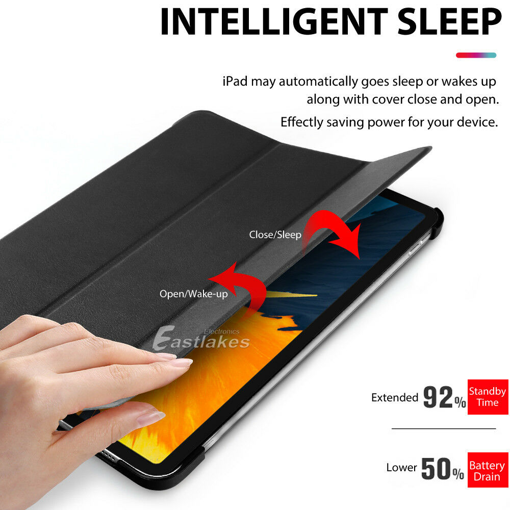 Leather TriFold Smart Stand Cover for iPad Air Pro 10.2 10.5 11 - Eastlakes Electronics