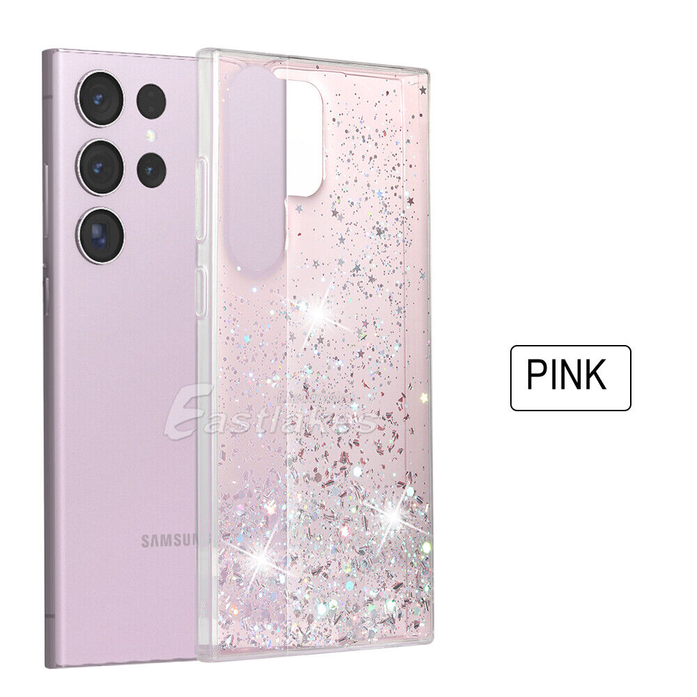 Gradient Glitter Clear Silicone Case for Samsung Galaxy S23 S22 S21 S20 - Eastlakes Electronics