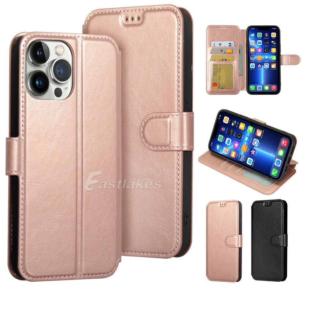 Leather Flip Wallet Case Case For Apple iPhone13 12 Mini Pro Max - Eastlakes Electronics