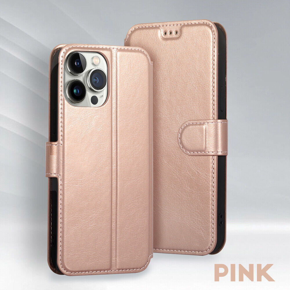 Leather Flip Wallet Case Case For Apple iPhone13 12 Mini Pro Max Rose Gold - Eastlakes Electronics