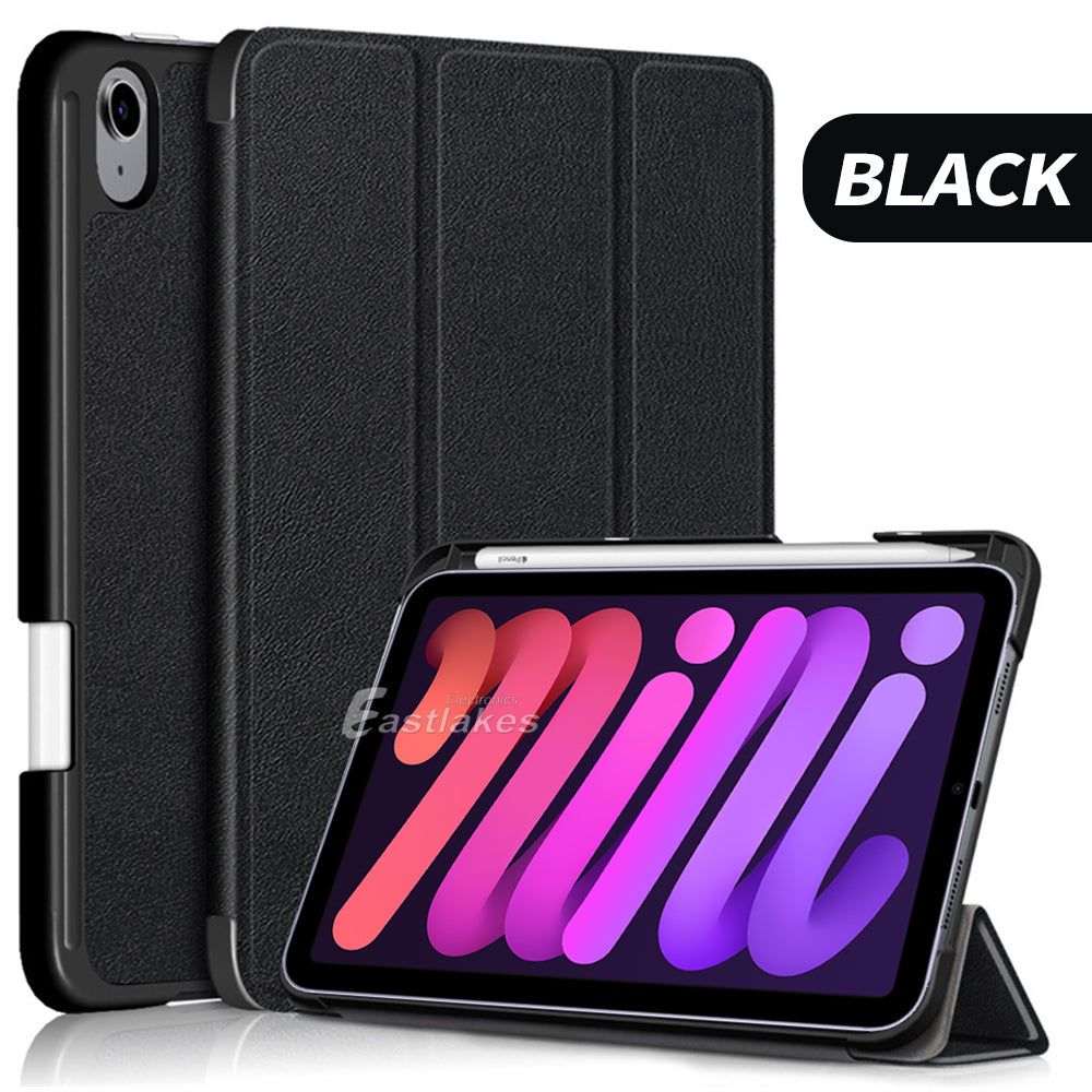Leather Folio Smart Case For Apple iPad mini 6 - Eastlakes Electronics