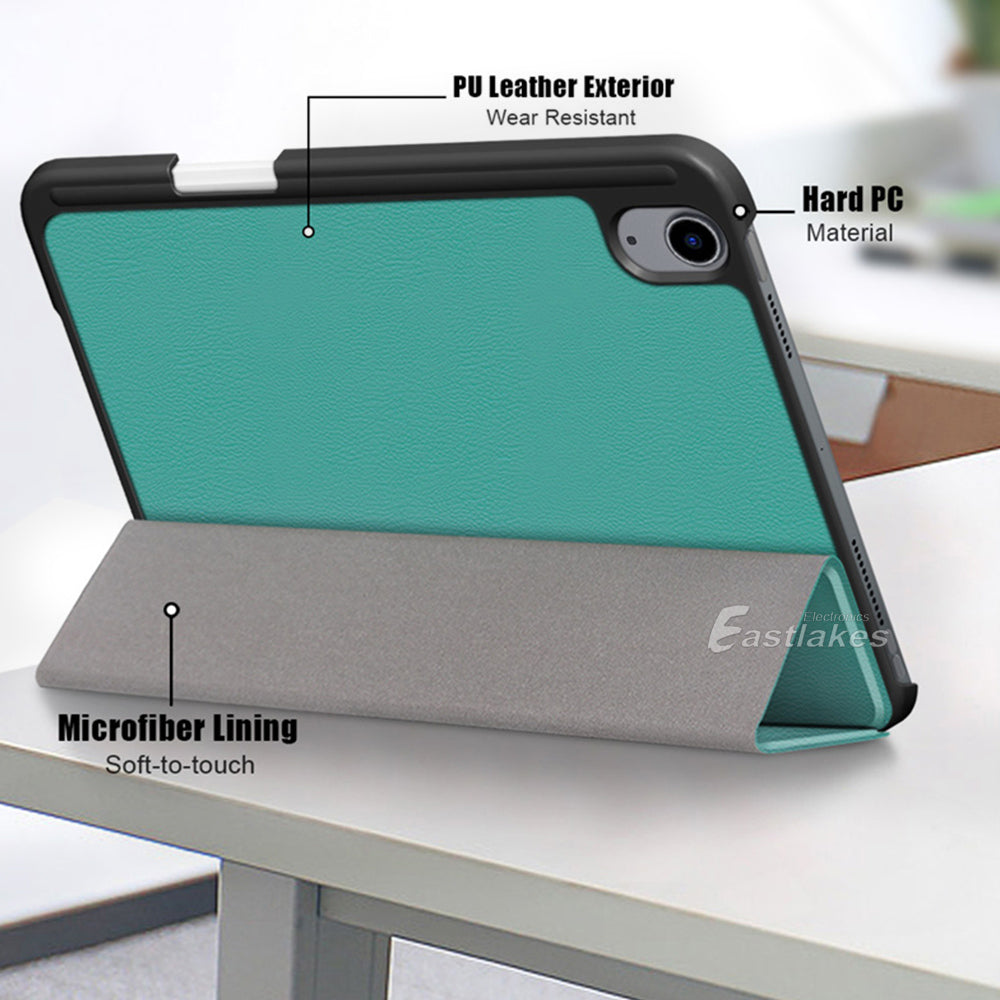 Leather Folio Smart Case For Apple iPad mini 6 - Eastlakes Electronics