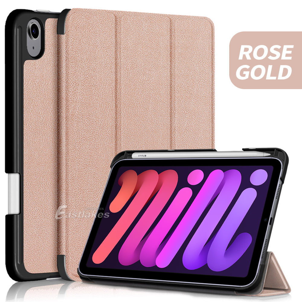 Leather Folio Smart Case For Apple iPad mini 6 - Eastlakes Electronics