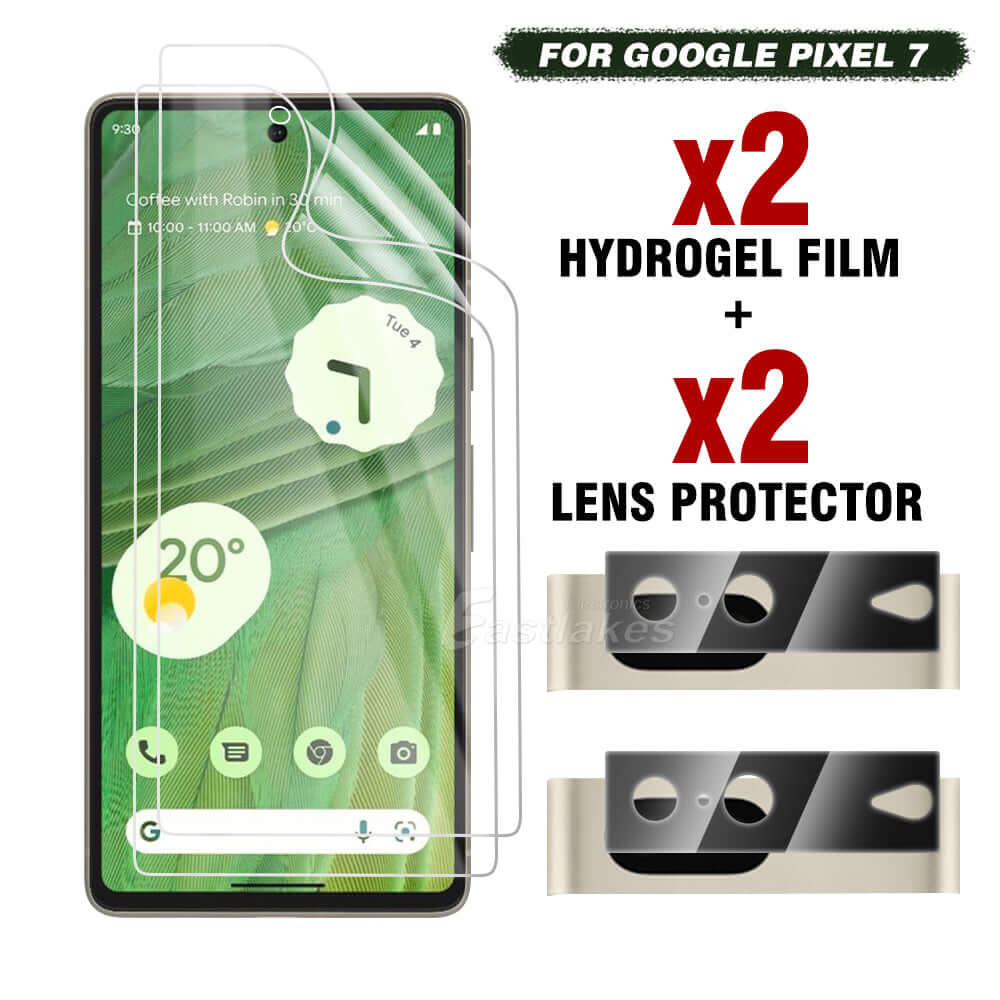 [4-in-1] Hydrogel + Lens Protector Kit for Google Pixel Series - Eastlakes Electronics