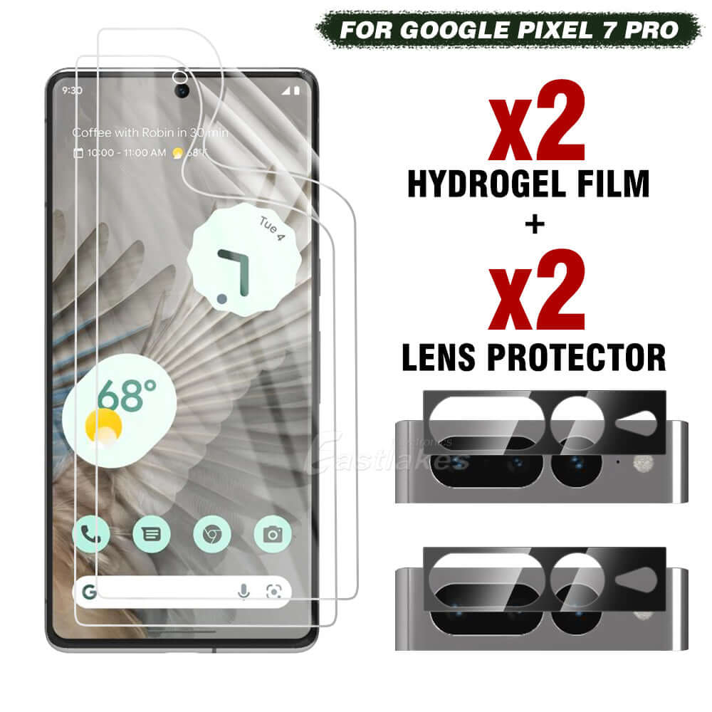 [4-in-1] Hydrogel + Lens Protector Kit for Google Pixel Series - Eastlakes Electronics