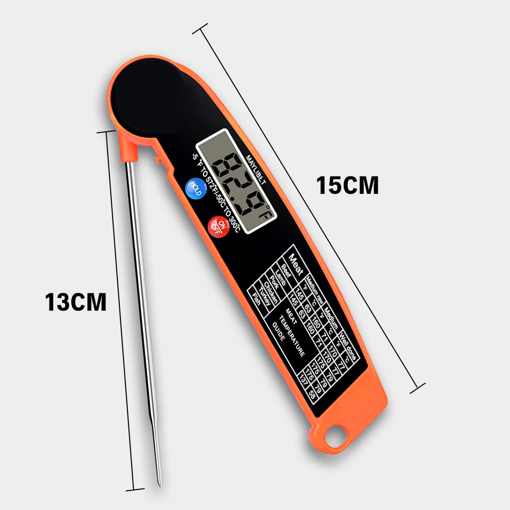 Foldable Digital Kitchen Food Probe Thermometer - Eastlakes Electronics