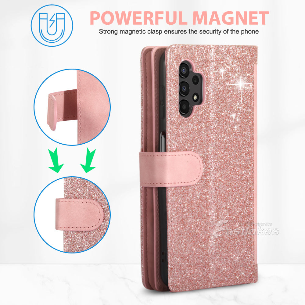 Zipper Leather Wallet Case For Samsung Galaxy S22 Ultra A13 A23 A33 - Eastlakes Electronics