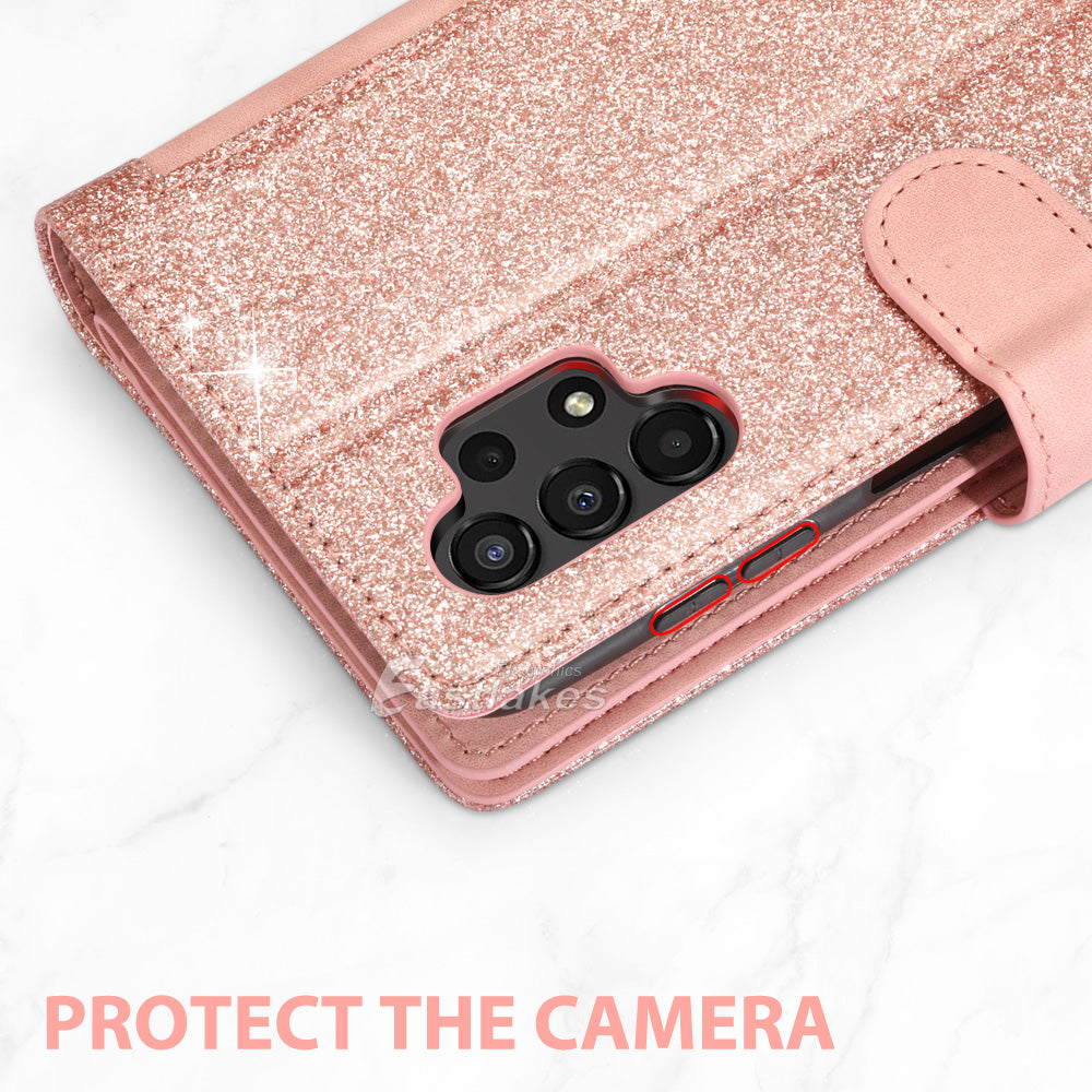 Zipper Leather Wallet Case For Samsung Galaxy S22 Ultra A13 A23 A33 - Eastlakes Electronics