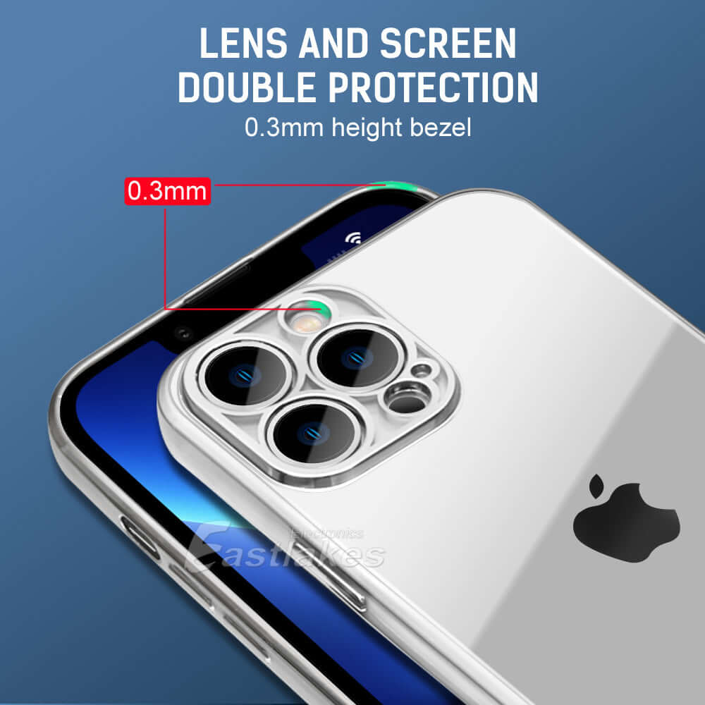 Metallic Bumper Silicone Case For Apple iPhone 14 13 11 Pro Max - Eastlakes Electronics