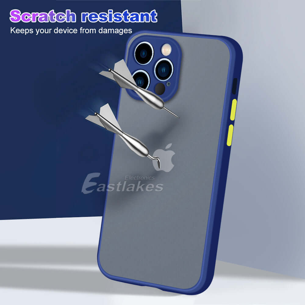 Matte Bumper Silicone Case for iPhone 14 13 12 Pro Max Plus mini - Eastlakes Electronics