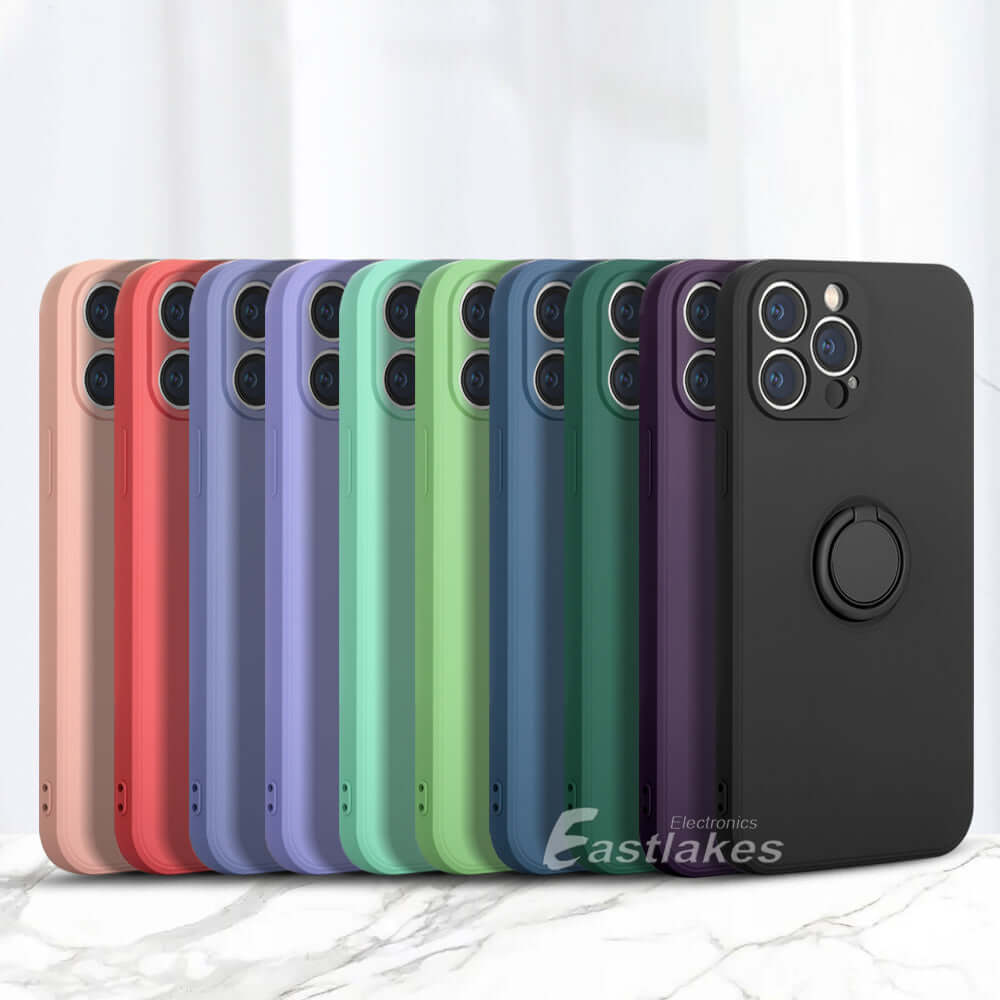 Silicone Case with Ring Holder for Apple iPhone 14/14 Plus/14 Pro/14 Pro Max - Eastlakes Electronics