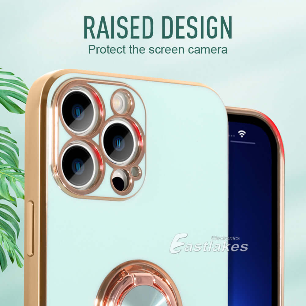 Cute Silicone Ring Holder Stand Case for iPhone 14 13 12 11 Pro XS Max Plus XR - Eastlakes Electronics