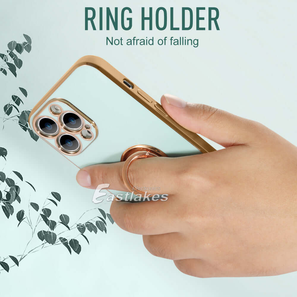 Cute Silicone Ring Holder Stand Case for iPhone 14 13 12 11 Pro XS Max Plus XR - Eastlakes Electronics