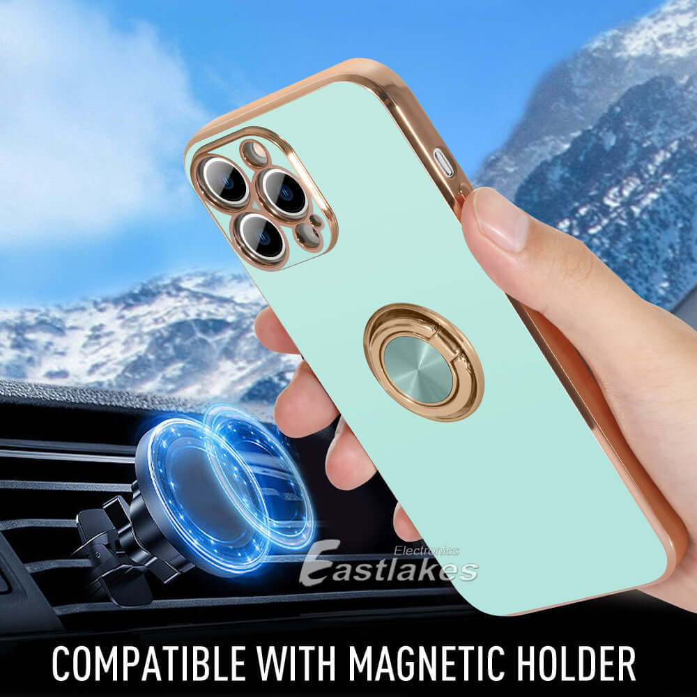 Cute Silicone Ring Holder Stand Case for iPhone 14 13 12 11 Pro XS Max Plus XR - Eastlakes Electronics
