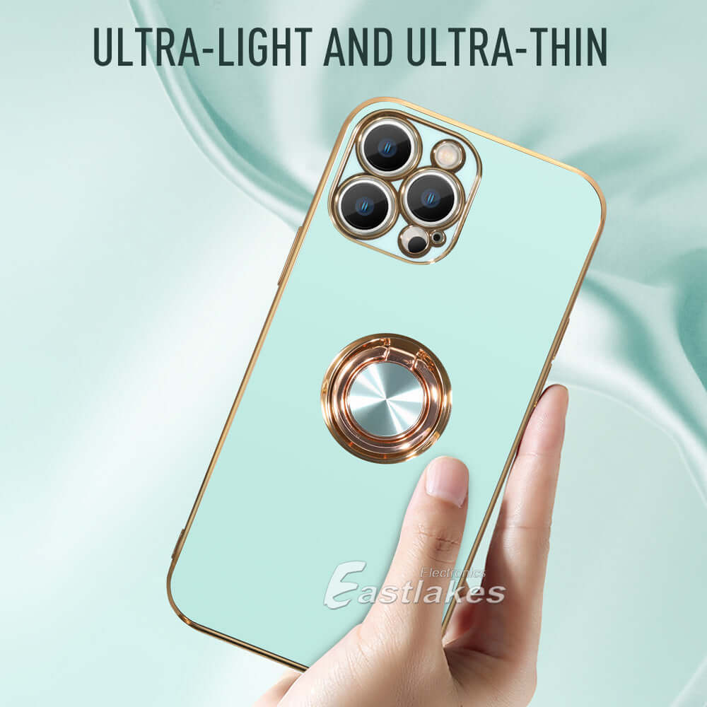 Cute Silicone Ring Holder Stand Case for iPhone 14 13 12 11 Pro XS Max Plus XR - Eastlakes Electronics