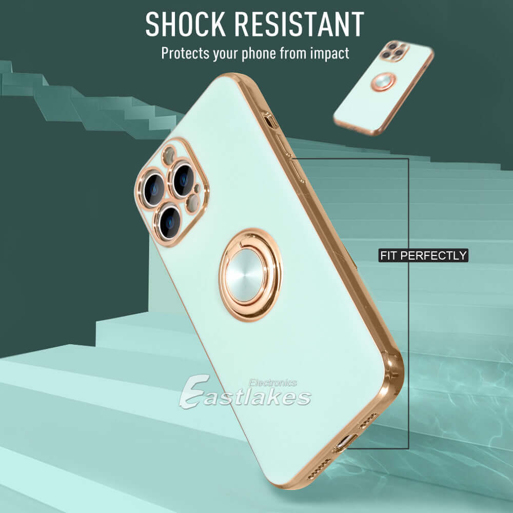 Cute Silicone Ring Holder Stand Case for iPhone 14 13 12 11 Pro XS Max Plus XR - Eastlakes Electronics