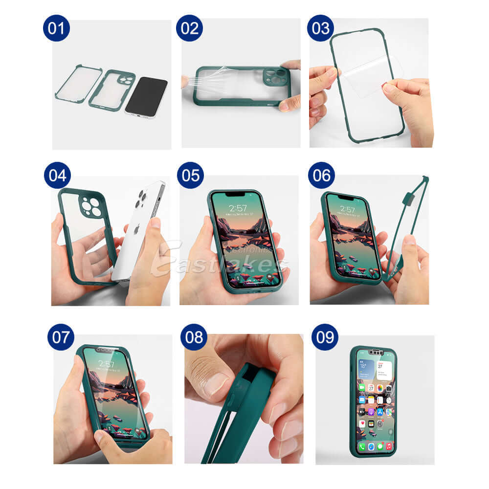 Full Body Case for Apple iPhone 13 12 11 X 8 7 SE - Eastlakes Electronics