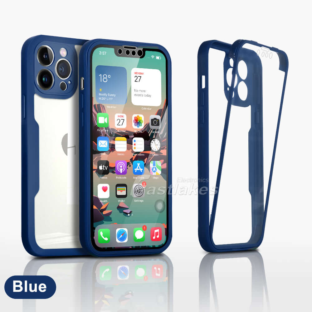 Full Body Case for Apple iPhone 13 12 11 X 8 7 SE - Eastlakes Electronics
