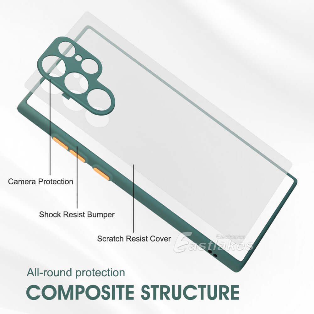 Shockproof Armor Matte Back Case Cover For Samsung Galaxy S22 S21 S20 S10 - Eastlakes Electronics