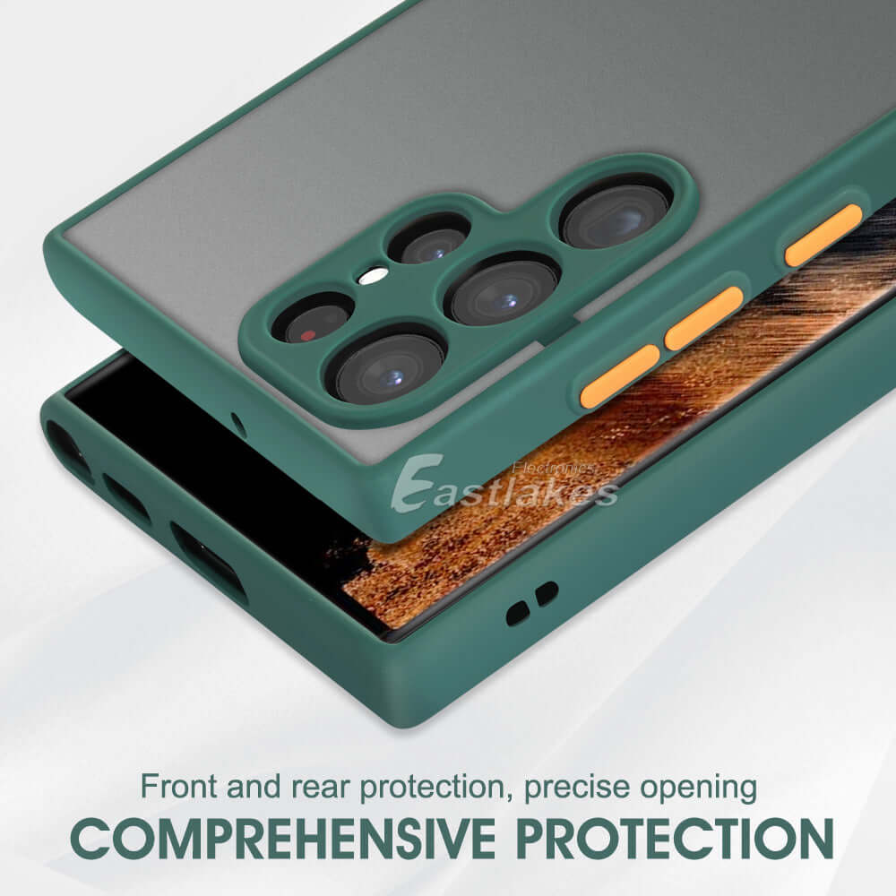Shockproof Armor Matte Back Case Cover For Samsung Galaxy S22 S21 S20 S10 - Eastlakes Electronics