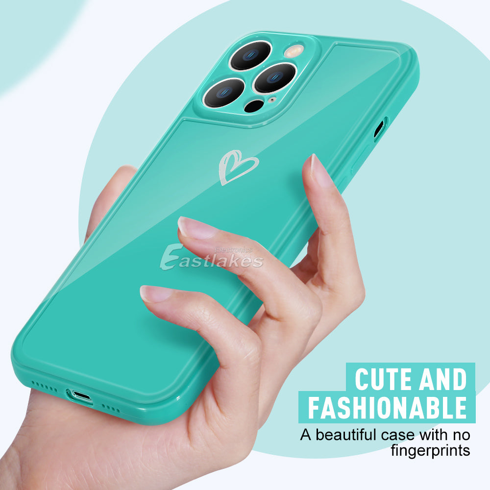 Cute Heart Pastel iPhone Case for Apple iPhone 13 12 11 X 7 8 - Eastlakes Electronics