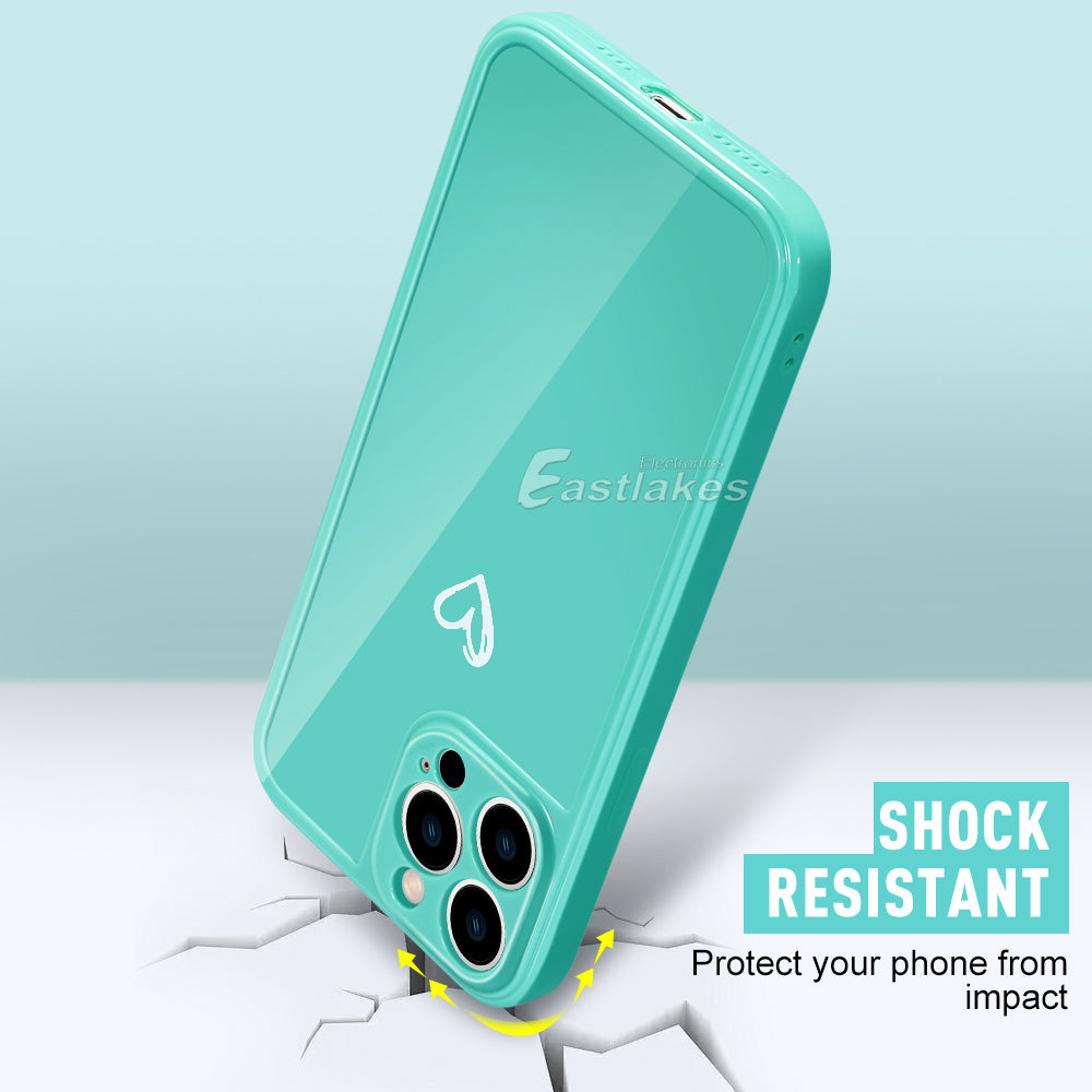 Cute Heart Pastel iPhone Case for Apple iPhone 13 12 11 X 7 8 - Eastlakes Electronics