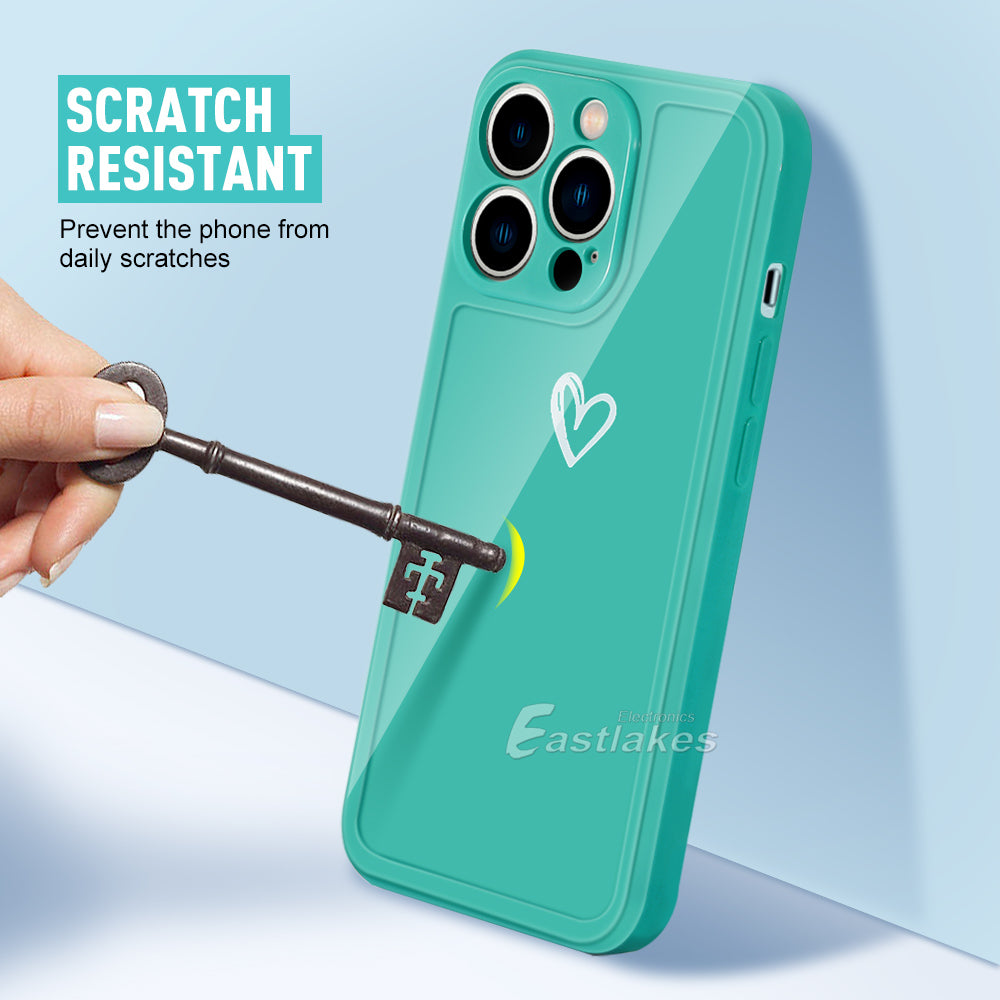 Cute Heart Pastel iPhone Case for Apple iPhone 13 12 11 X 7 8 - Eastlakes Electronics