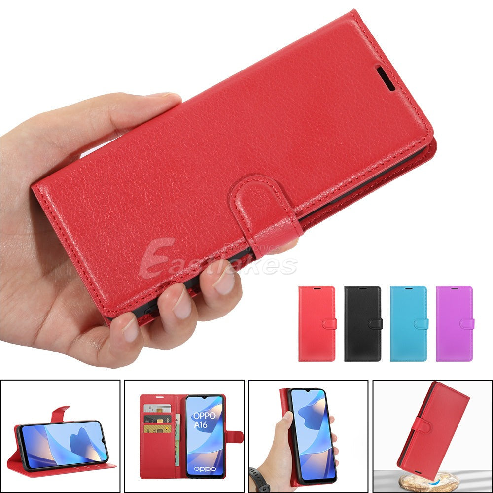 Leather Wallet Case For OPPO A16s A54s A54 A74 A93 - Eastlakes Electronics