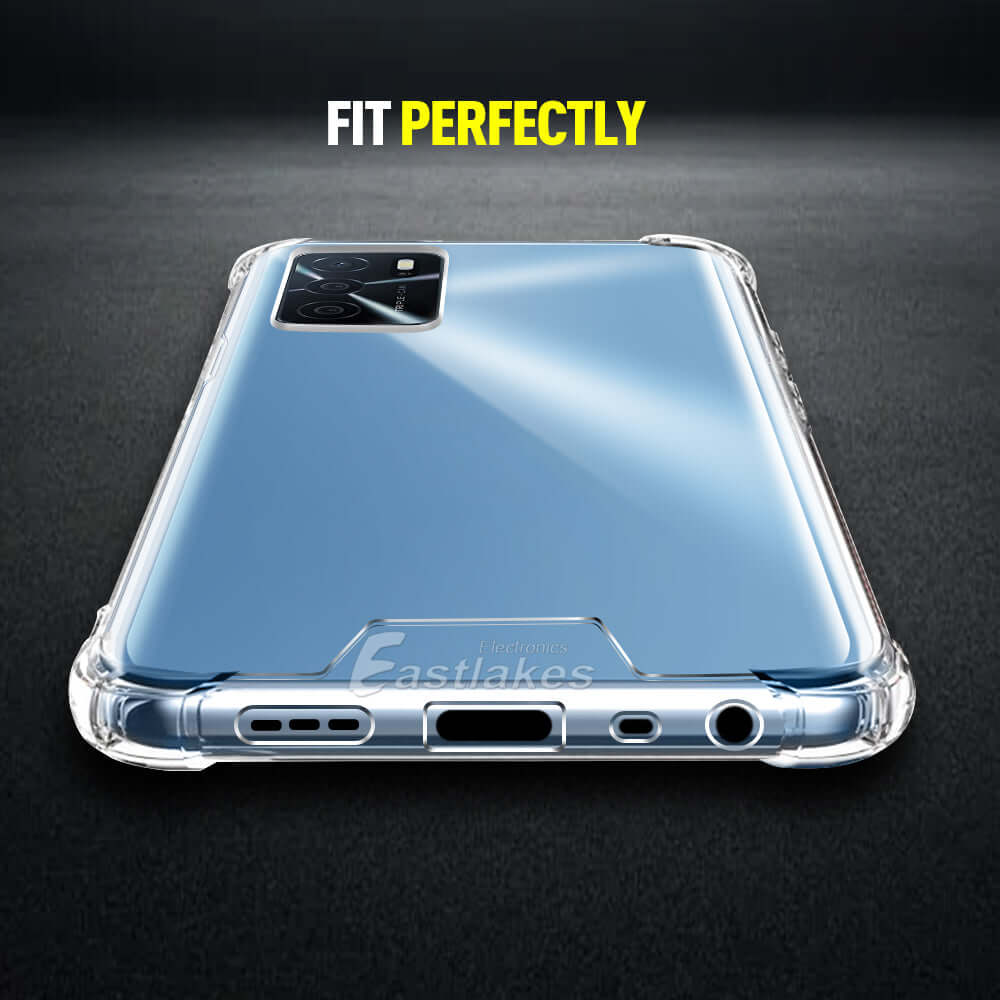 Shockproof Heavy Duty protective Clear Silicone Case Cover For Oppo A16S A54S - Eastlakes Electronics