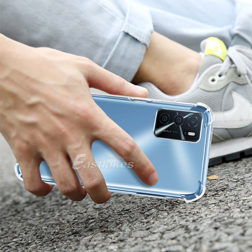 Shockproof Heavy Duty protective Clear Silicone Case Cover For Oppo A16S A54S - Eastlakes Electronics