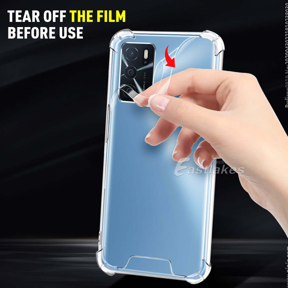 Shockproof Heavy Duty protective Clear Silicone Case Cover For Oppo A16S A54S - Eastlakes Electronics