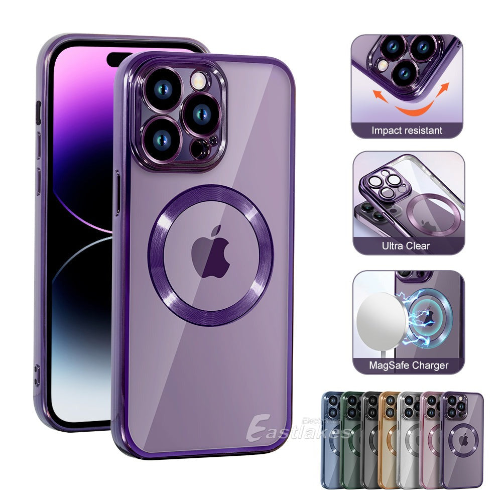 Apple MagSafe Metallic Clear iPhone Silicone Case Cover - Eastlakes Electronics