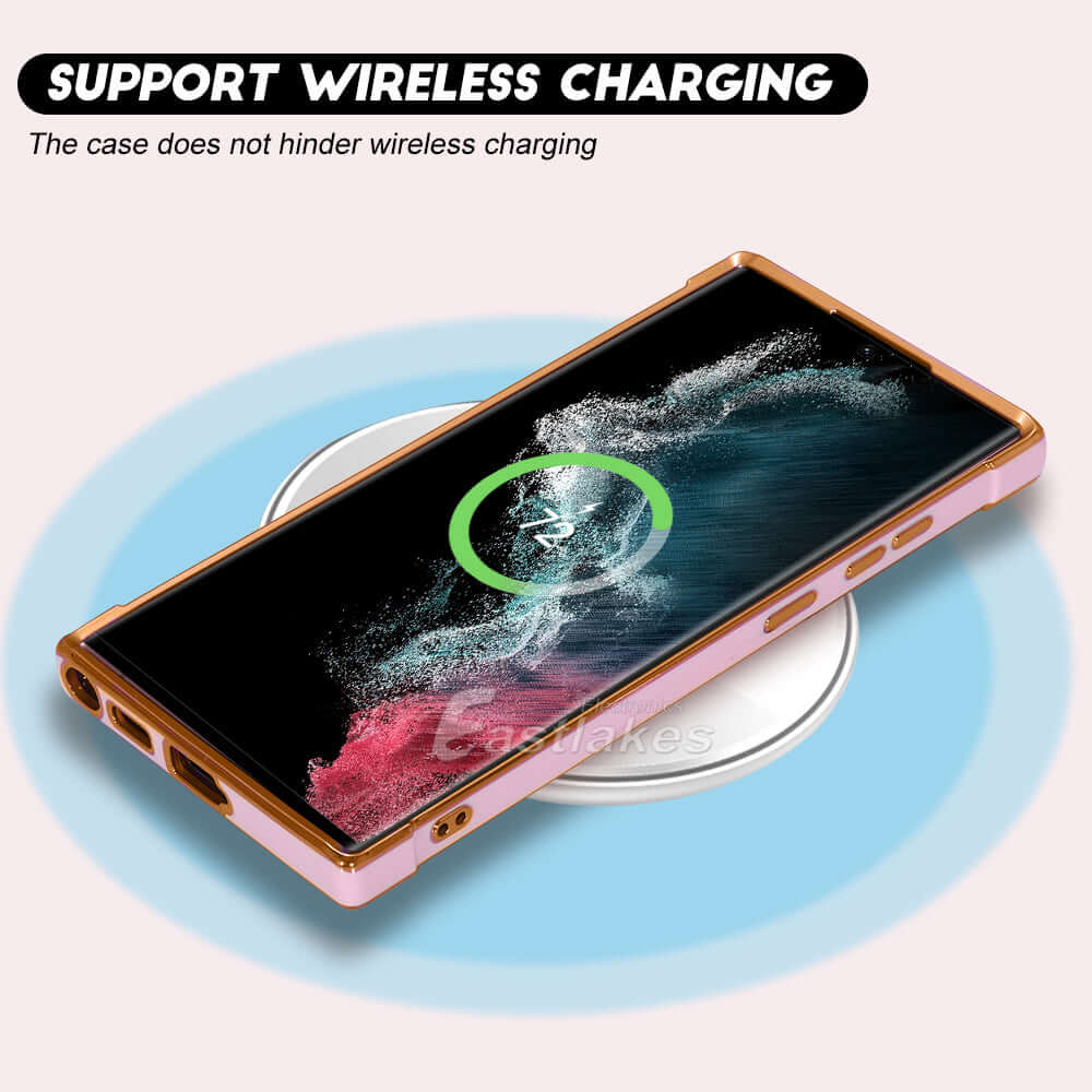 Cute Girly Heart Metallic Silicone Shockproof Case For Samsung Galaxy