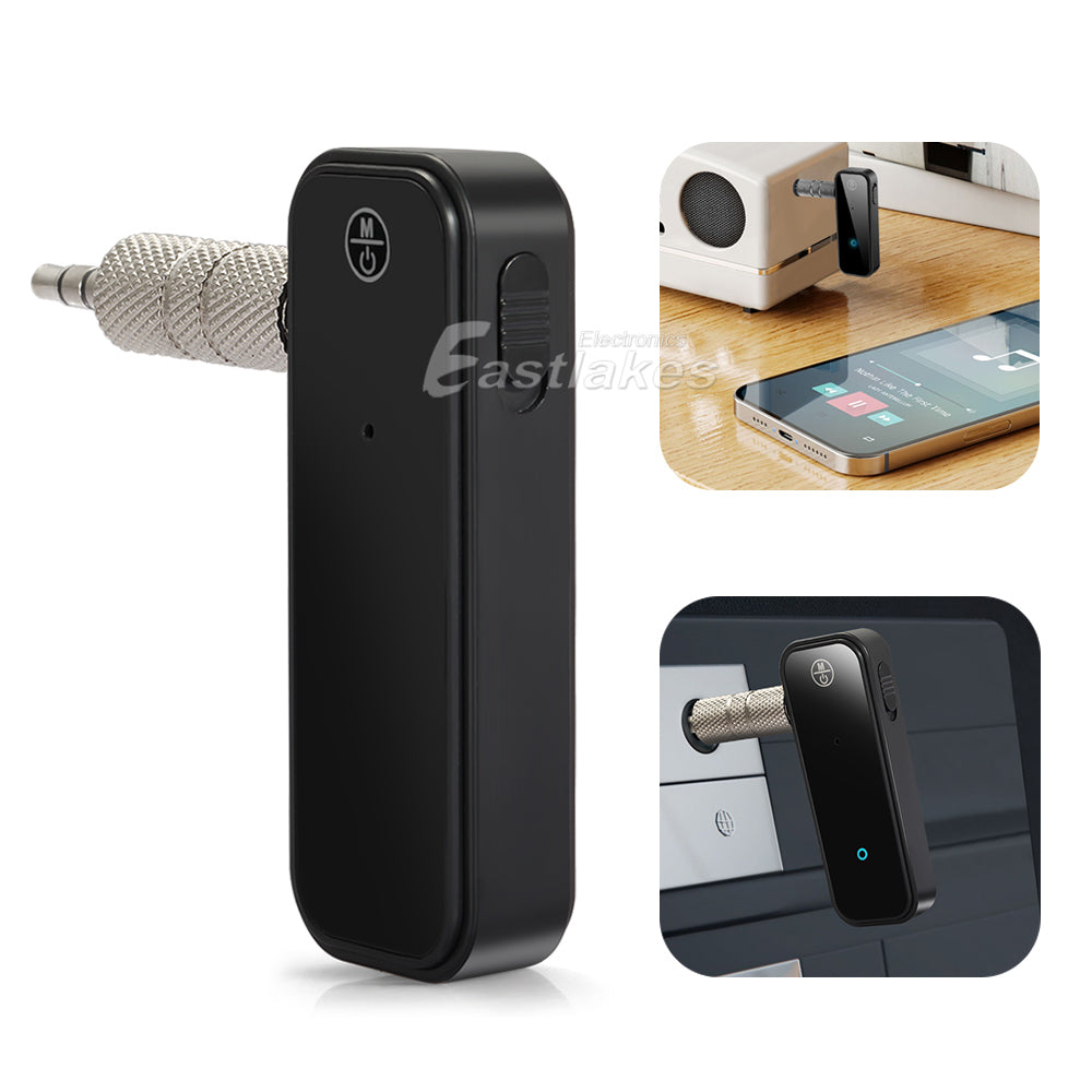 Bluetooth 5.0 Transmitter Receiver Audio Adapter AUX 3.5mm TV CAR PC Speaker - Eastlakes Electronics