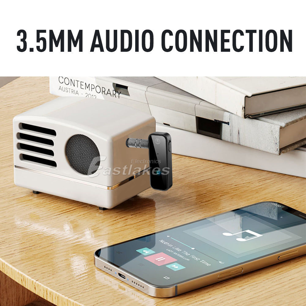Bluetooth 5.0 Transmitter Receiver Audio Adapter AUX 3.5mm TV CAR PC Speaker - Eastlakes Electronics