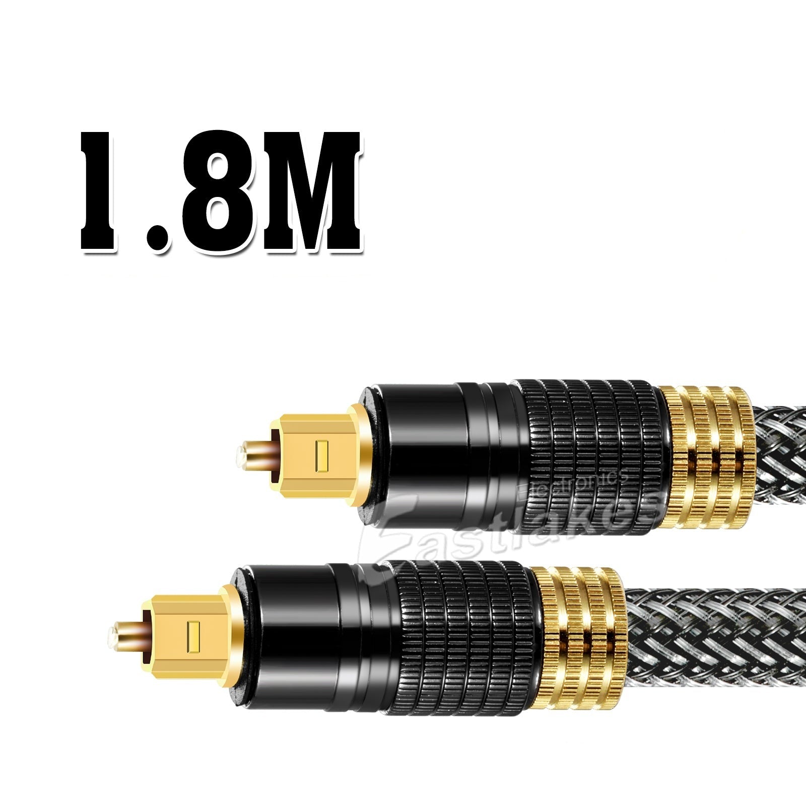 Premium Toslink Optical Fibre Gold Plated Digital Audio Cable - Eastlakes Electronics