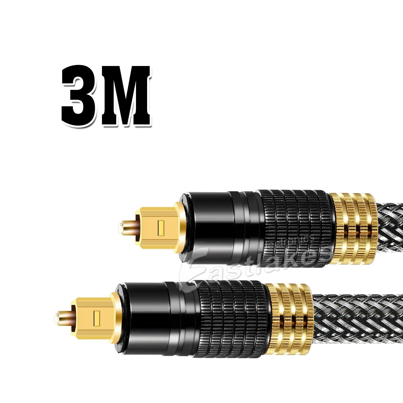 Premium Toslink Optical Fibre Gold Plated Digital Audio Cable - Eastlakes Electronics