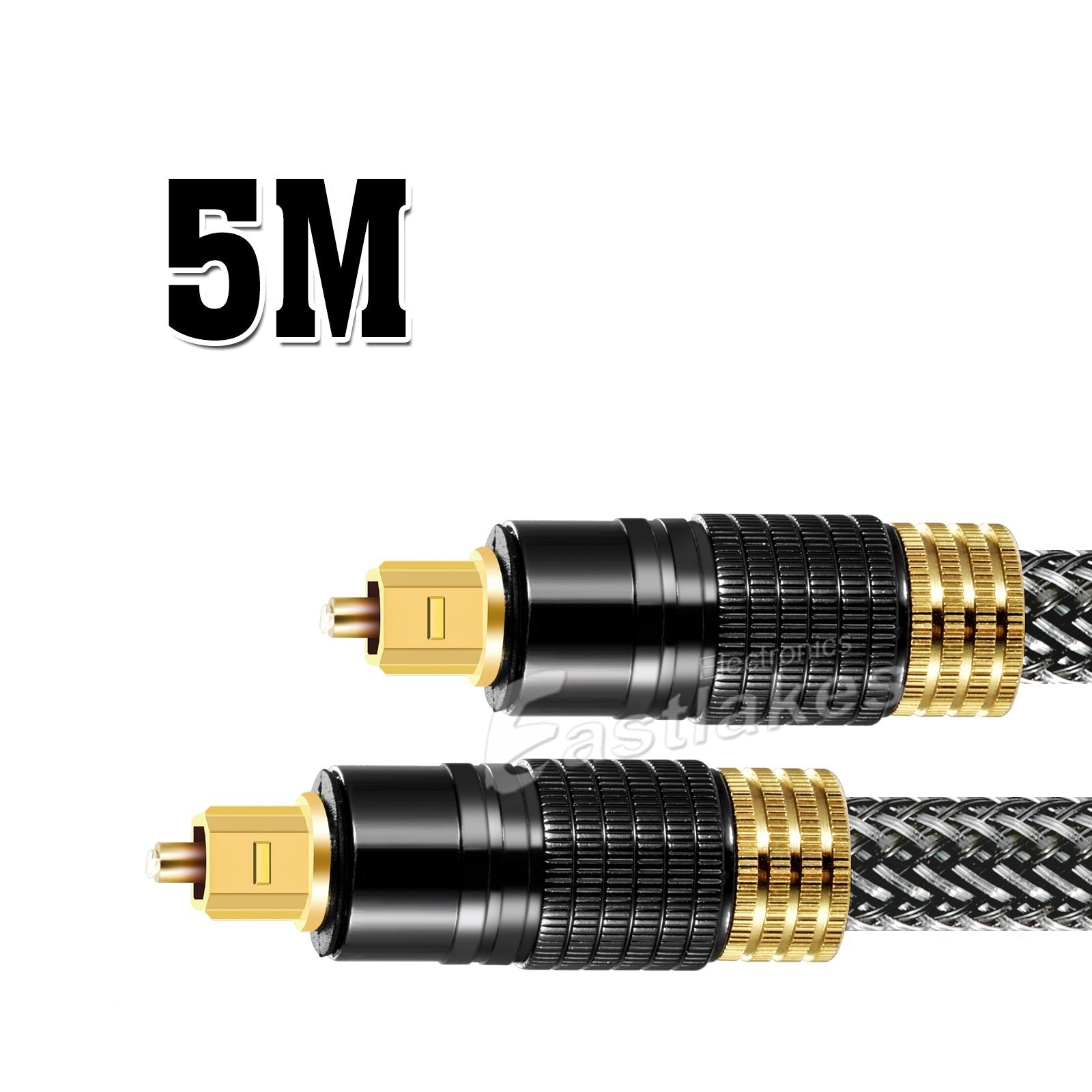 Premium Toslink Optical Fibre Gold Plated Digital Audio Cable - Eastlakes Electronics
