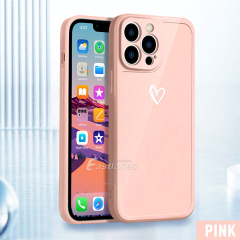 Cute Heart Pastel iPhone Case for Apple iPhone 13 12 11 X 7 8 - Eastlakes Electronics