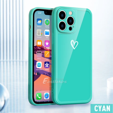 Cute Heart Pastel iPhone Case for Apple iPhone 13 12 11 X 7 8 - Eastlakes Electronics