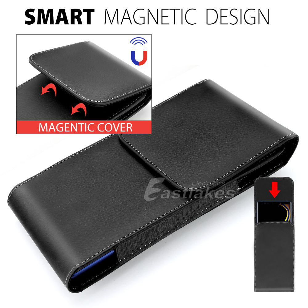 Universal Vertical Leather Pouch Case - Eastlakes Electronics