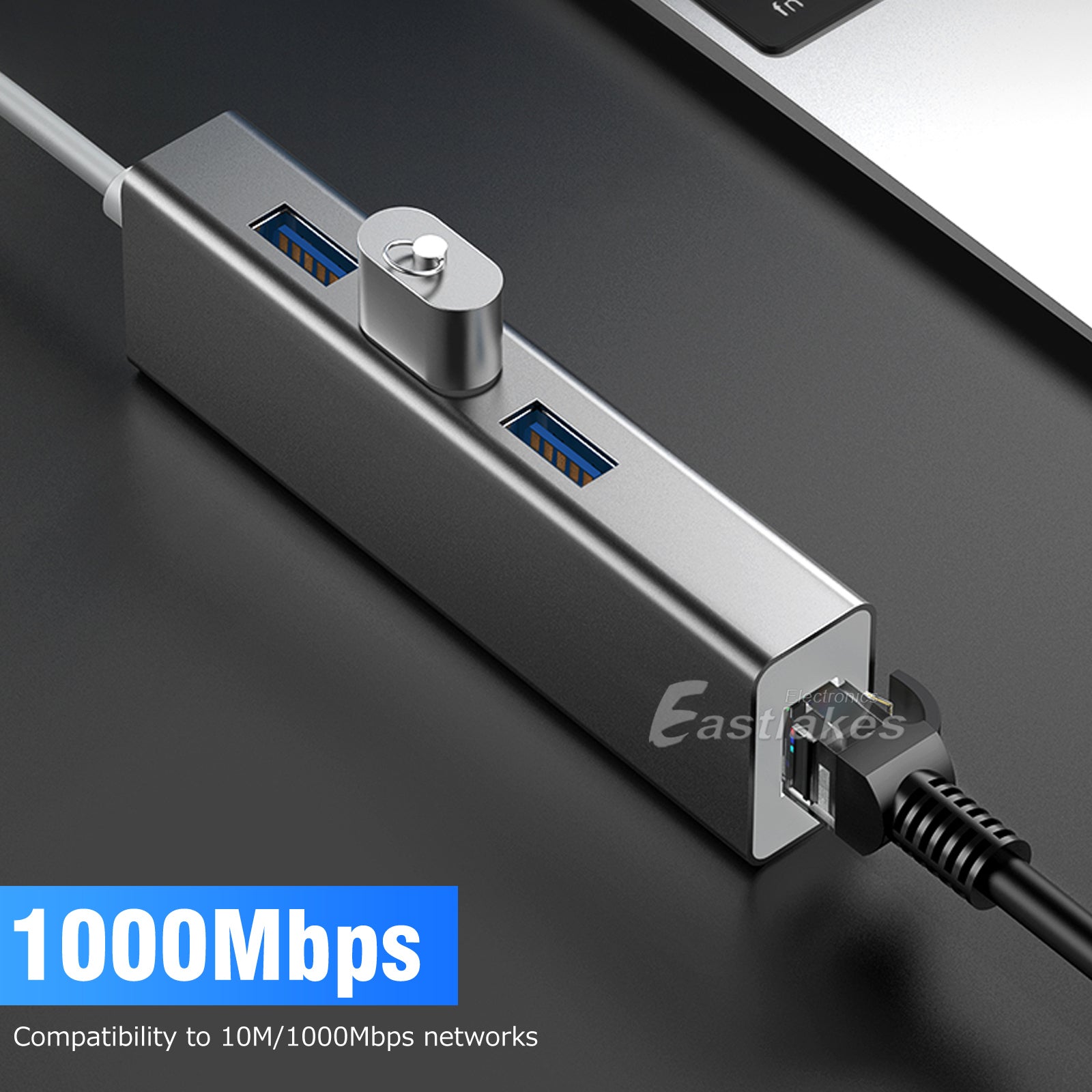 4-in1 Type-C with RJ45 Ethernet Extension Hub - Eastlakes Electronics