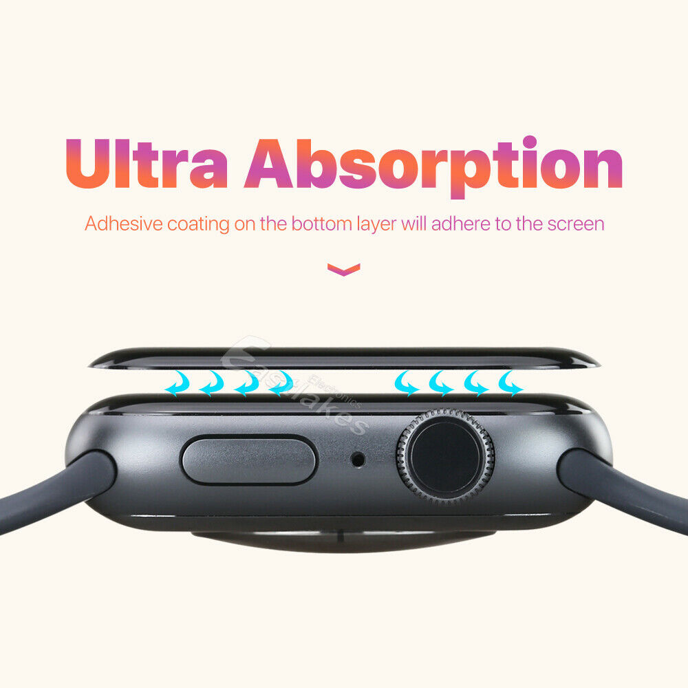 Tempered Glass FULL COVER Screen Protector For Apple Watch - Eastlakes Electronics